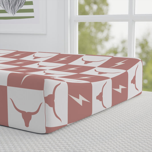 Longhorn Lightning Baby Changing Pad Cover | Western Nursery Essential