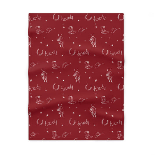 Howdy Baby Blanket | Soft Western Nursery Essential