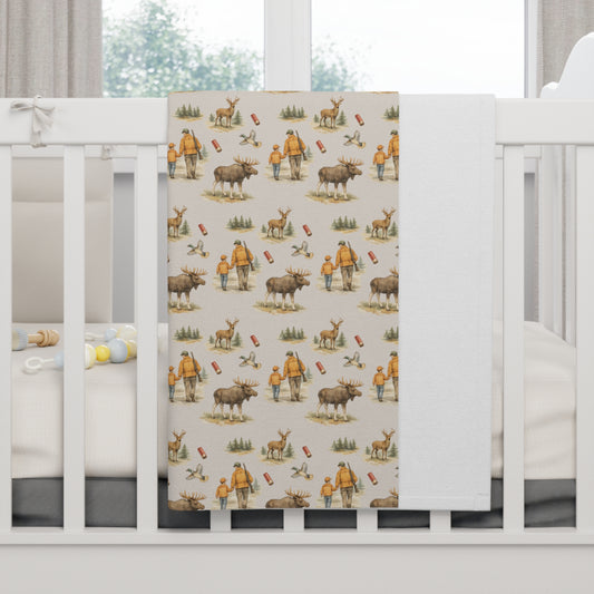 Little Hunting Buddy Baby Blanket | Soft Western Nursery Essential