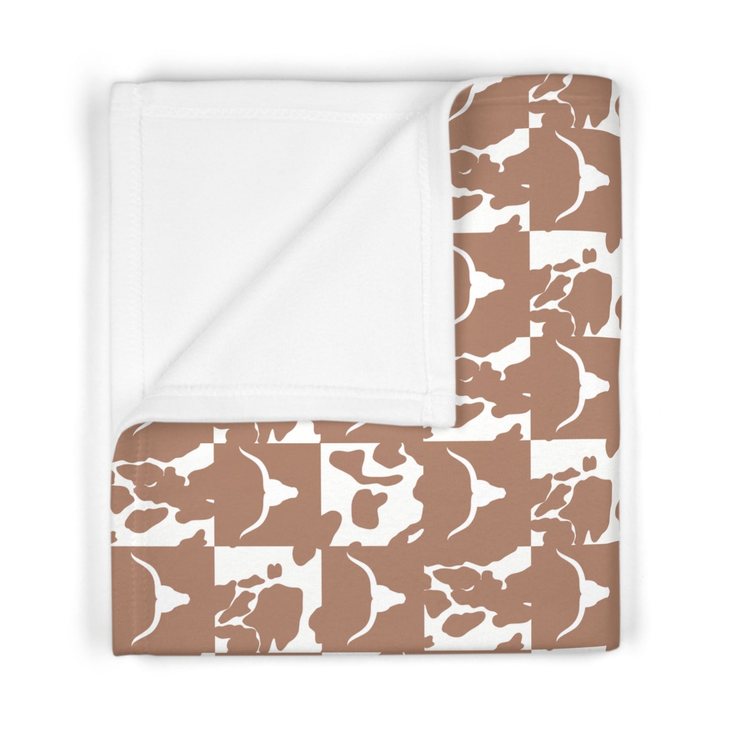Cowhide Check Baby Blanket | Soft Western Nursery Essential