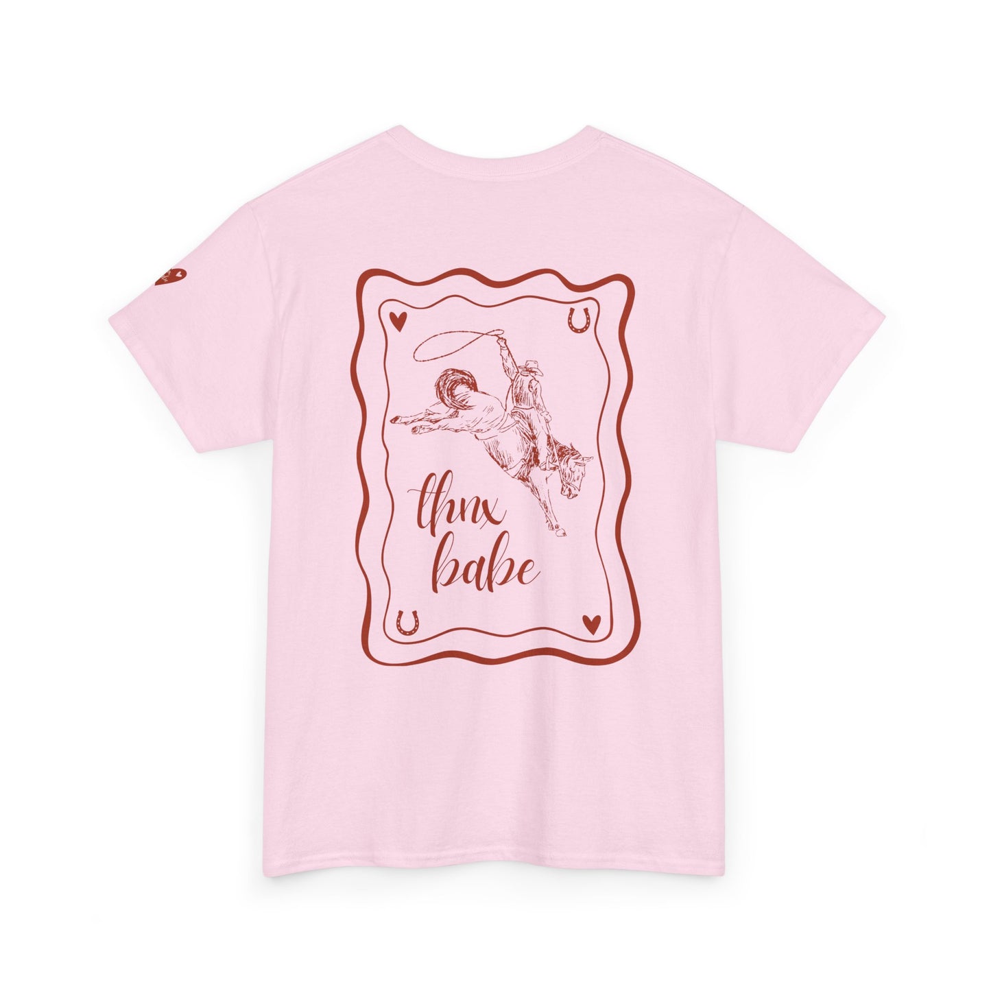 Thnx Babe Cowgirl Heart Statement Tee | Everyday Graphic T-Shirt