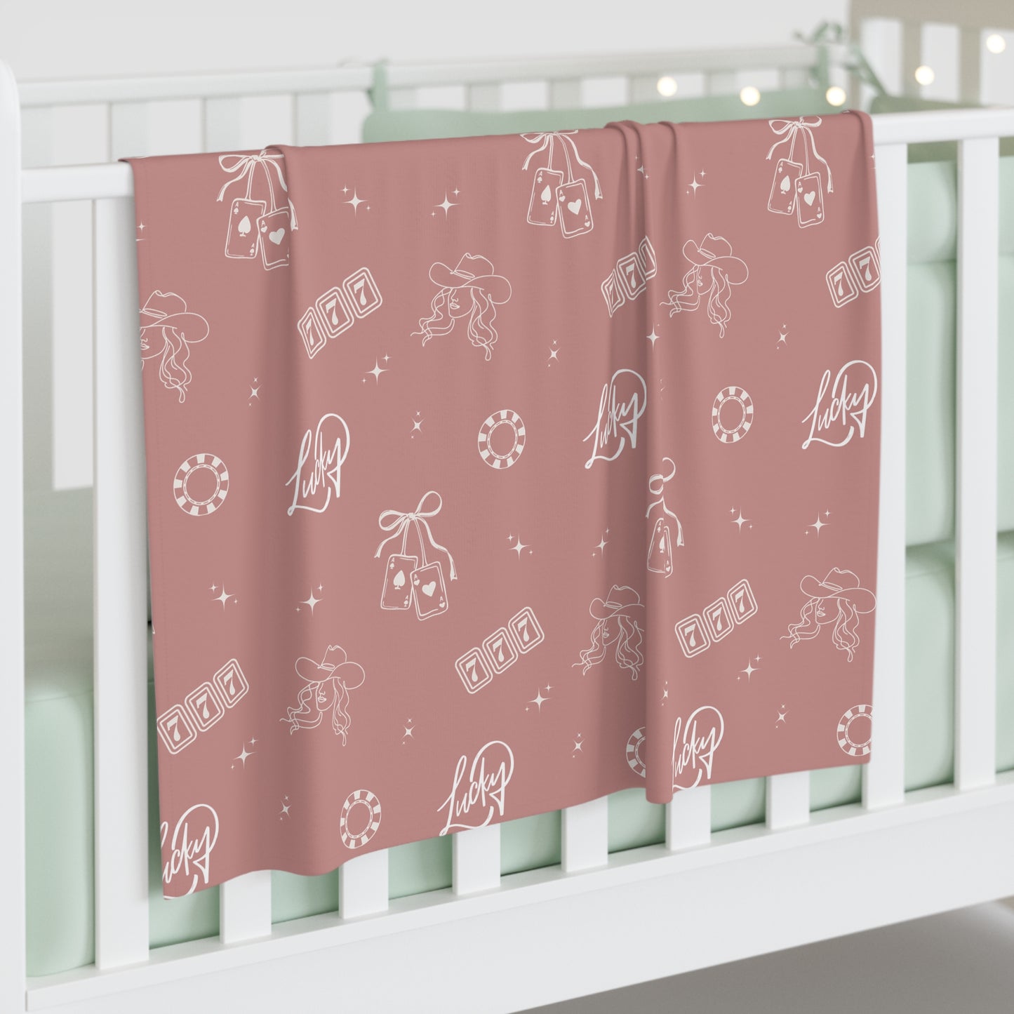 Lucky Cowgirl Baby Swaddle | Western Newborn Swaddle