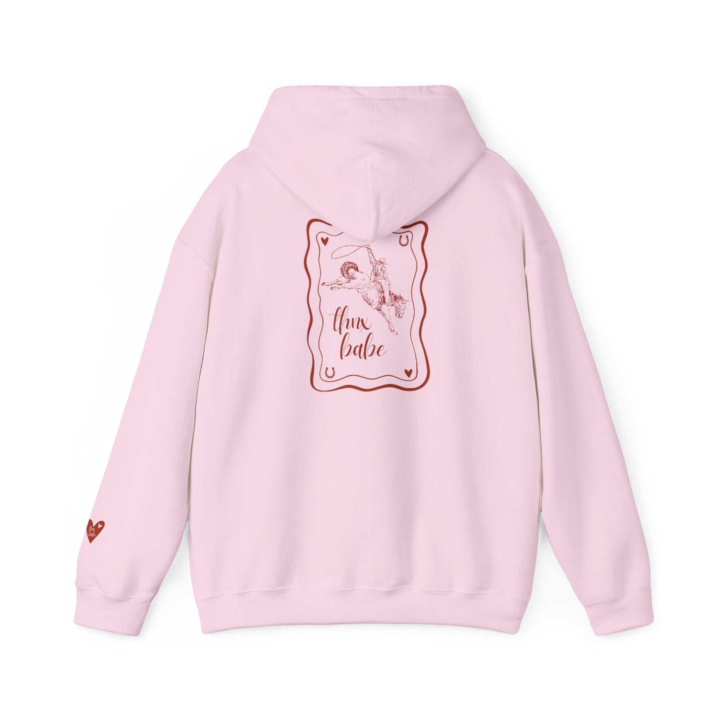 Thnx Babe Cowgirl Heart Hoodie  | Cozy Everyday Hoodie