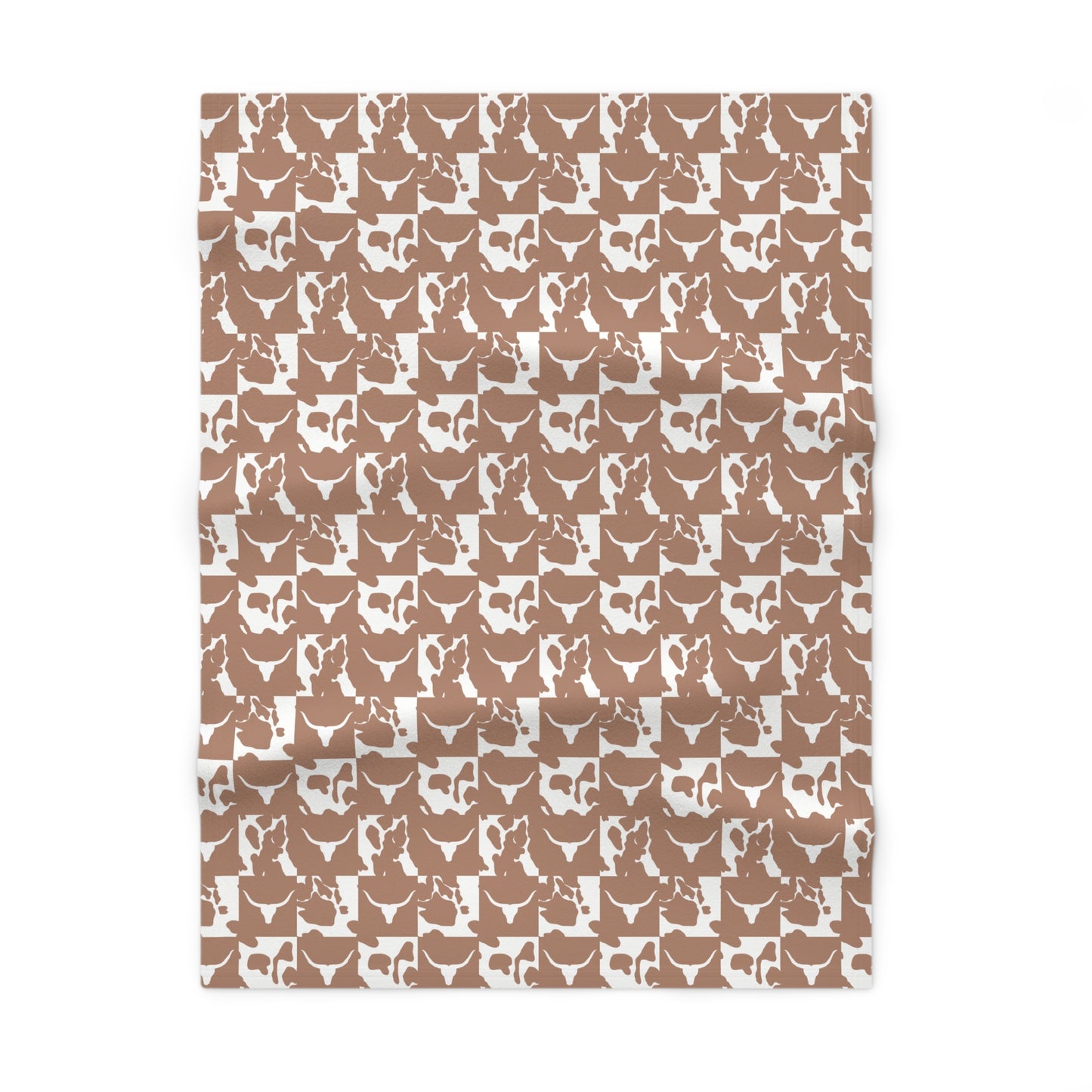 Cowhide Check Baby Blanket | Soft Western Nursery Essential