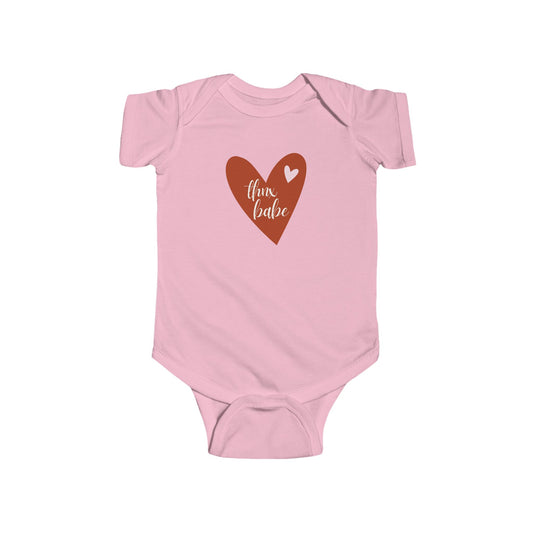 Infant Bodysuit "Hugs & Kisses" Heart Graphic