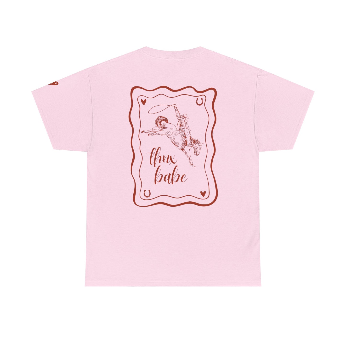 Thnx Babe Cowgirl Heart Statement Tee | Everyday Graphic T-Shirt