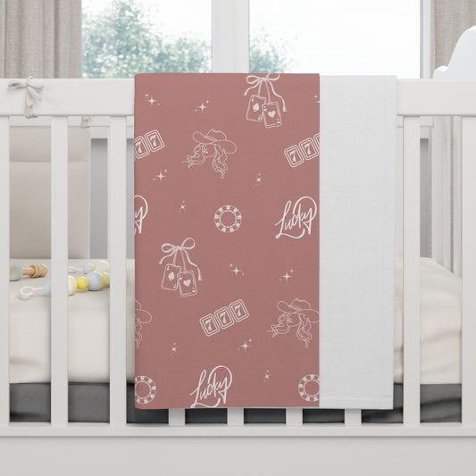 Lucky Cowgirl Baby Blanket | Soft Western Nursery Essential