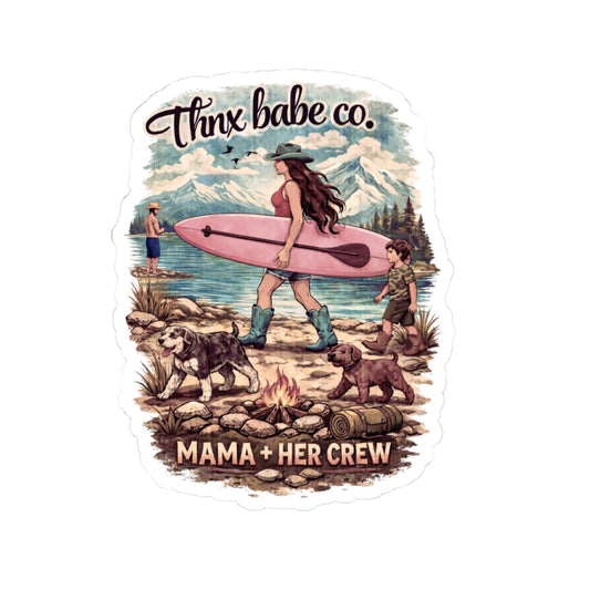 Mama + Her Crew Camping  Sticker — Thnx Babe Co. Outdoor Mom