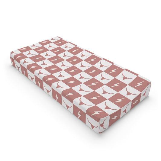 Longhorn Lightning Baby Changing Pad Cover | Western Nursery Essential