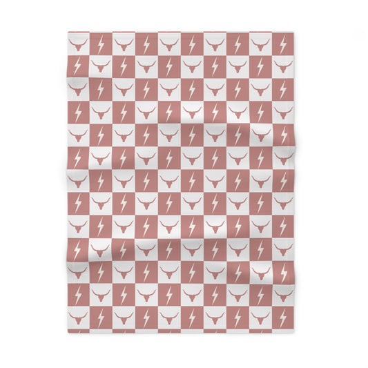 Longhorn Lightning Baby Blanket | Soft Western Nursery Essential
