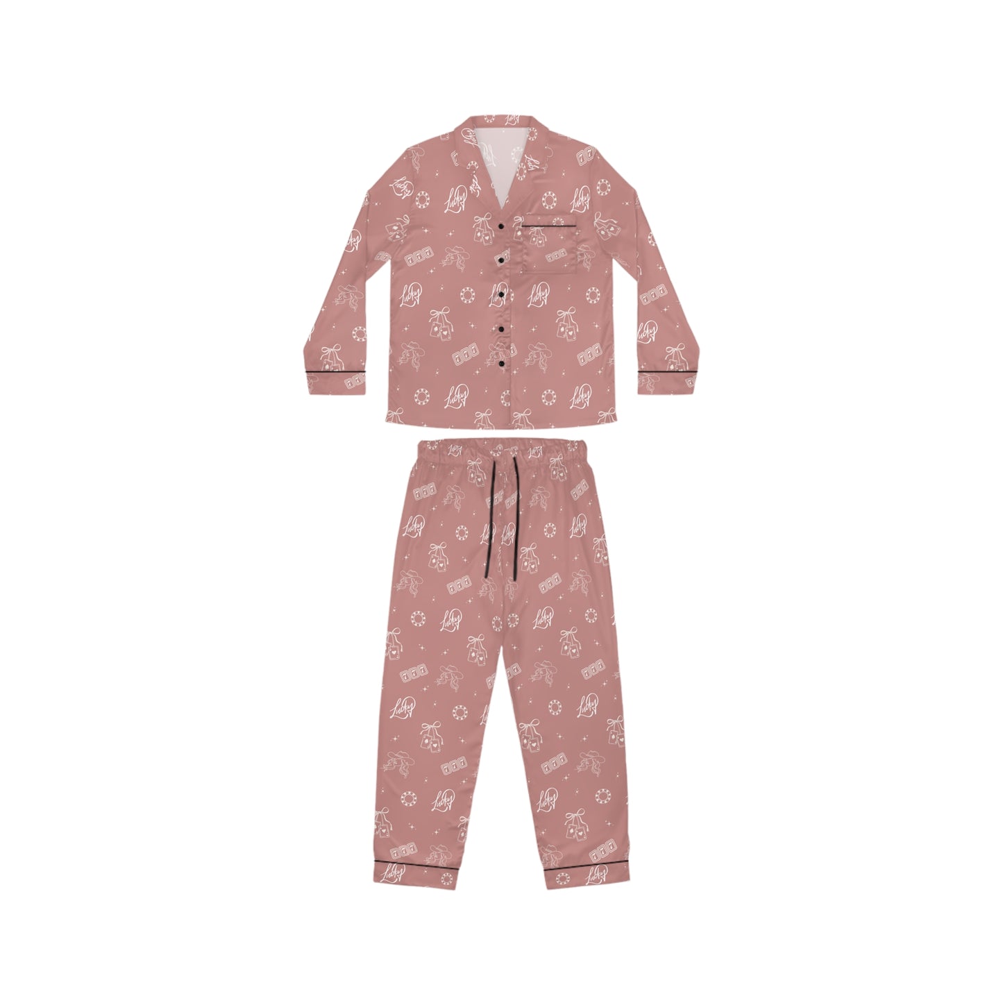 Lucky Cowgirl Satin Pajama Set | Women's Sleepwear