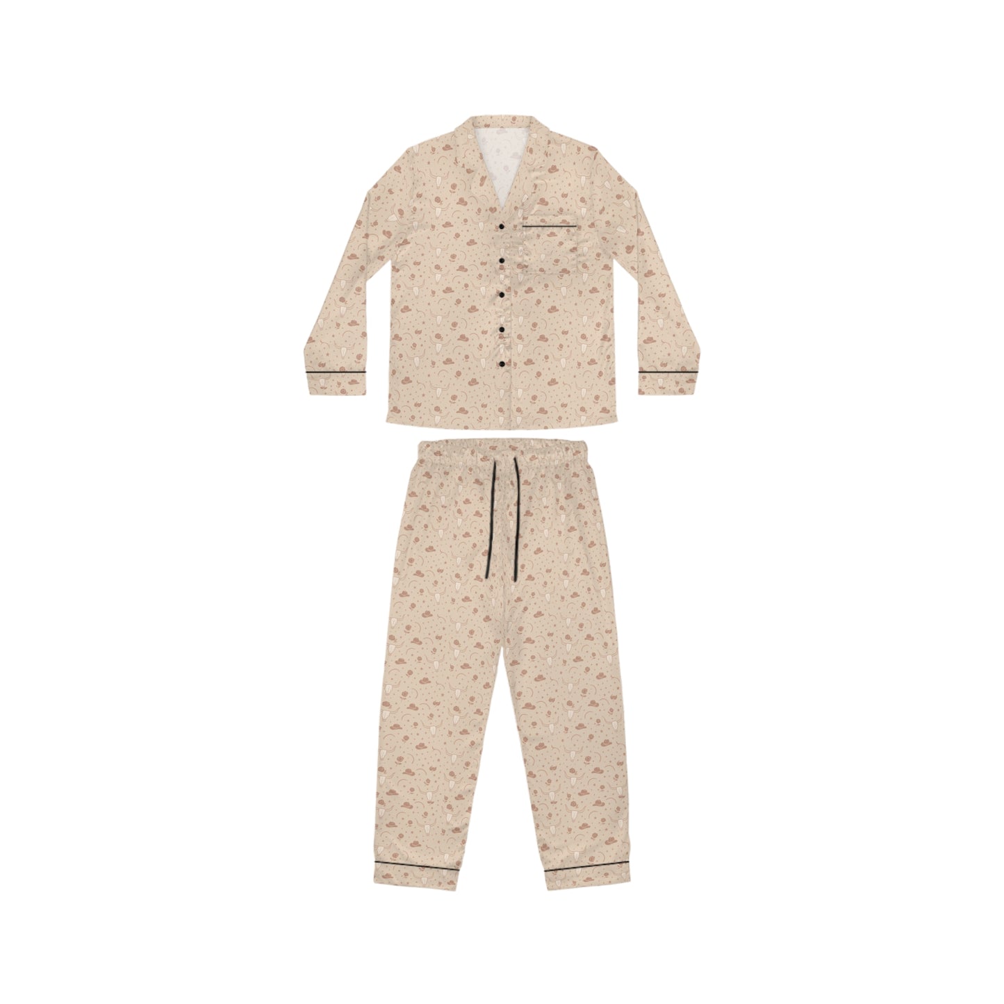 Dusty Rose Cowgirl Satin Pajama Set | Women's Sleepwear