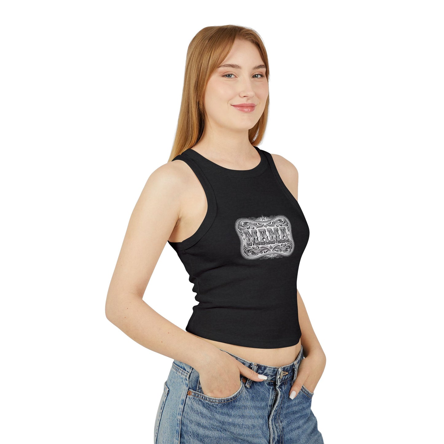 MAMA Rib Racer Tank | Western-Inspired Fitted Tank