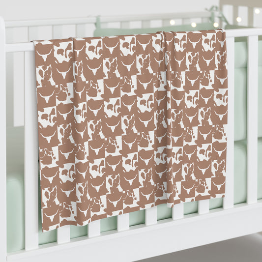 Cowhide Check Baby Swaddle
