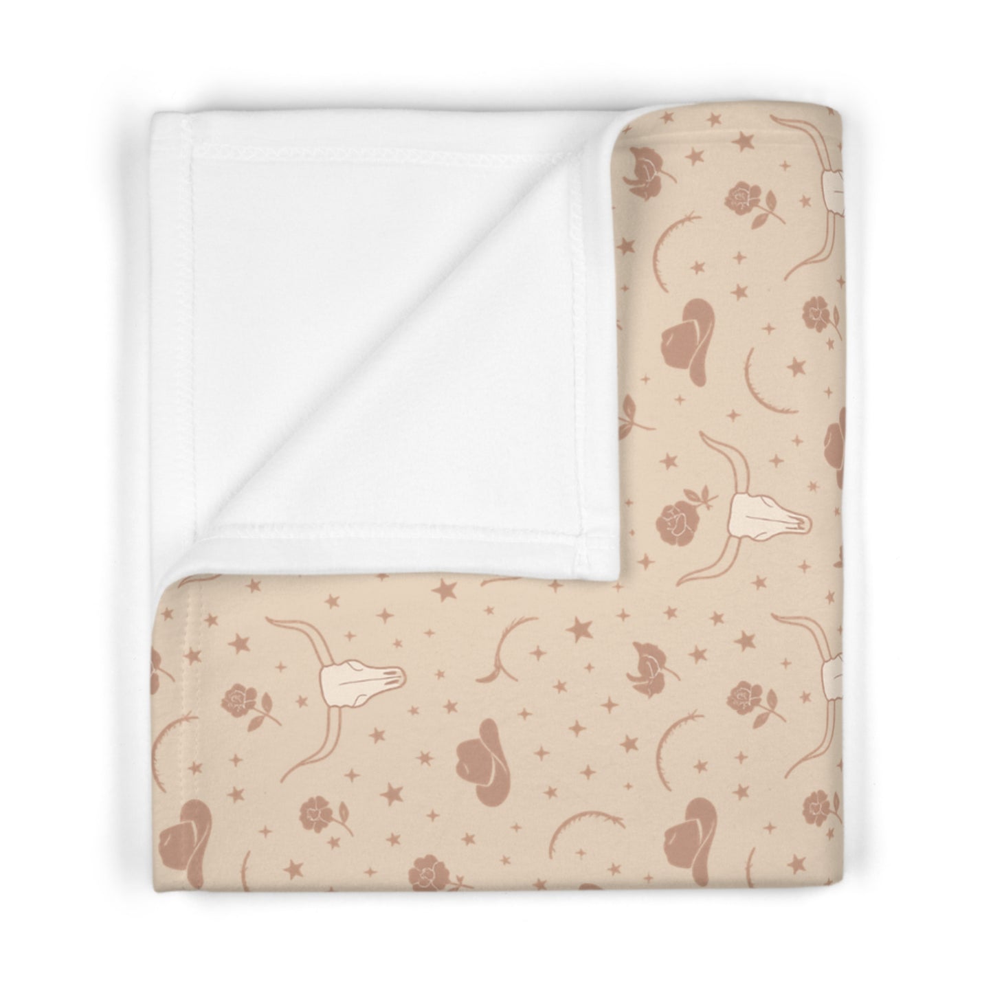Dusty Rose Cowgirl Baby Blanket | Soft Western Nursery Essential